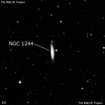 NGC 1244 - галактика. Описание NGC 1244:, Галактика в созвездии Часы