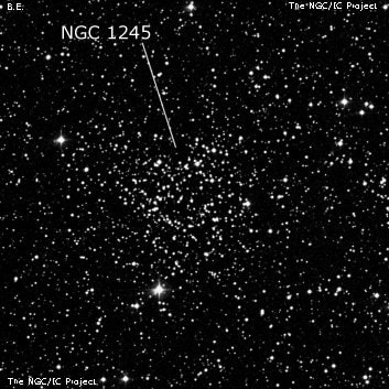 NGC 1245 - рассеянное скопление звёзд. Описание NGC 1245:, Рассеянное скопление в созвездии Персей