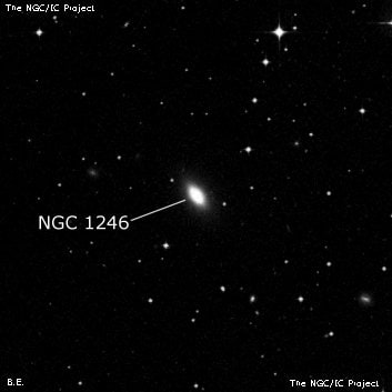NGC 1246 - эллиптическая галактика. Описание NGC 1246:, Галактика в созвездии Часы