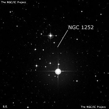 NGC 1252 - группа звёзд. Описание NGC 1252:, Рассеянное скопление в созвездии Часы