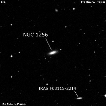NGC 1256 - спиральная галактика с баром. Описание NGC 1256:, Галактика в созвездии Эридан
