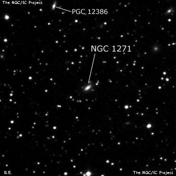 NGC 1271 - спиральная галактика с баром. Описание NGC 1271:, Галактика в созвездии Персей