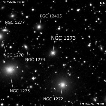 NGC 1273 - линзовидная галактика. Описание NGC 1273:, Галактика в созвездии Персей