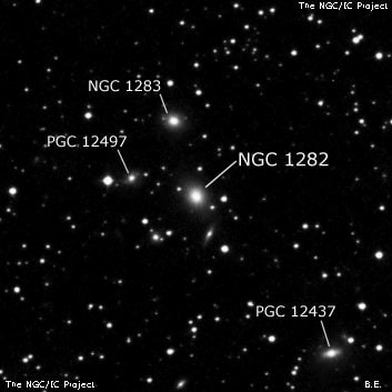 NGC 1282 - эллиптическая галактика. Описание NGC 1282:, Галактика в созвездии Персей