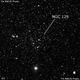 NGC 129 - рассеянное скопление звёзд. Описание NGC 129:, Рассеянное скопление в созвездии Кассиопея