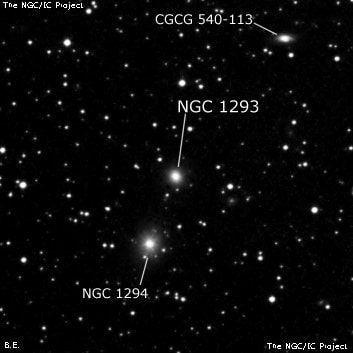NGC 1293 - эллиптическая галактика. Описание NGC 1293:, Галактика в созвездии Персей