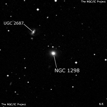 NGC 1298 - эллиптическая галактика. Описание NGC 1298:, Галактика в созвездии Эридан
