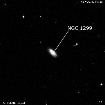 NGC 1299 - спиральная галактика. Описание NGC 1299:, Галактика в созвездии Эридан