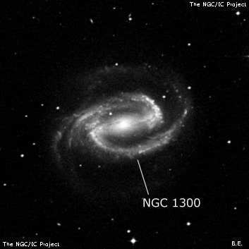 NGC 1300 - спиральная галактика с баром. Описание NGC 1300:, Галактика в созвездии Эридан