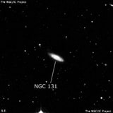 NGC 131 - спиральная галактика с баром. Описание NGC 131:, Галактика в созвездии Скульптор