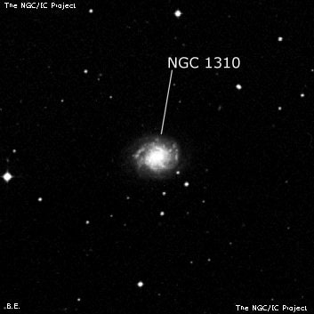 NGC 1310 - спиральная галактика с баром. Описание NGC 1310:, Галактика в созвездии Печь