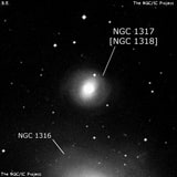 NGC 1317 - спиральная галактика с баром. Описание NGC 1317:, Объект глубокого космоса в созвездии Печь