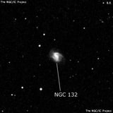 NGC 132 - спиральная галактика с баром. Описание NGC 132:, Галактика в созвездии Кит