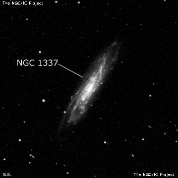 NGC 1337 - спиральная галактика с баром. Описание NGC 1337:, Галактика в созвездии Эридан
