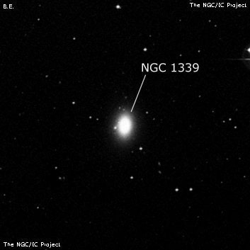 NGC 1339 - эллиптическая галактика. Описание NGC 1339:, Галактика в созвездии Печь