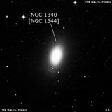 NGC 1340 - эллиптическая галактика. Описание NGC 1340:, Объект глубокого космоса в созвездии Печь