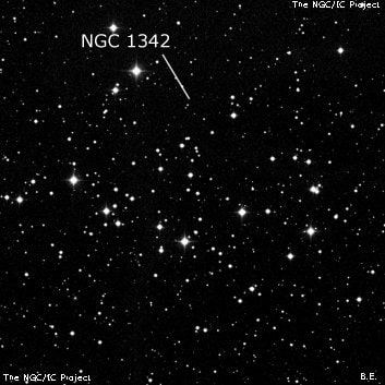 NGC 1342 - рассеянное скопление звёзд. Описание NGC 1342:, Рассеянное скопление в созвездии Персей