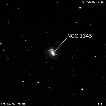 NGC 1345 - спиральная галактика с баром. Описание NGC 1345:, Галактика в созвездии Эридан
