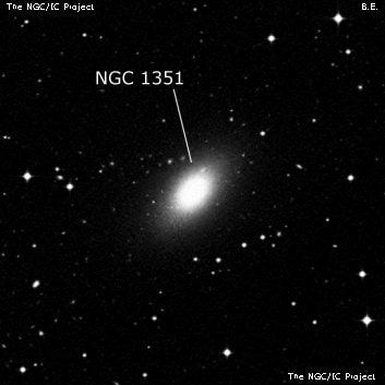 NGC 1351 - галактика. Описание NGC 1351:, Галактика в созвездии Печь