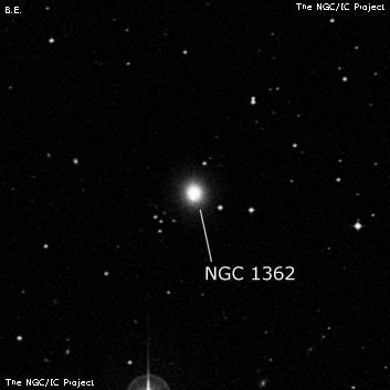 NGC 1362 - линзовидная галактика. Описание NGC 1362:, Галактика в созвездии Эридан