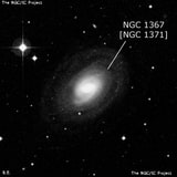 NGC 1367 - спиральная галактика с баром. Описание NGC 1367:, Объект глубокого космоса в созвездии Печь