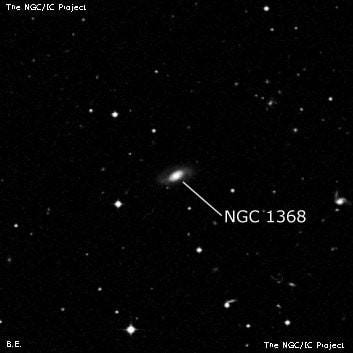 NGC 1368 - линзовидная галактика. Описание NGC 1368:, Галактика в созвездии Эридан