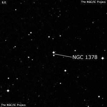 NGC 1378 - две звезды. Описание NGC 1378:, Двойная звезда в созвездии Печь