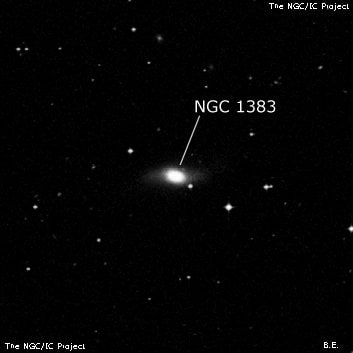 NGC 1383 - спиральная галактика с баром. Описание NGC 1383:, Галактика в созвездии Эридан