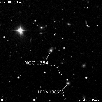 NGC 1384 - спиральная галактика. Описание NGC 1384:, Галактика в созвездии Телец