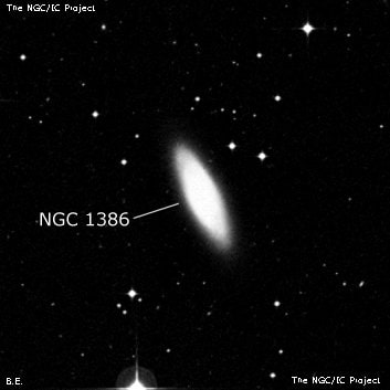 NGC 1386 - линзовидная галактика. Описание NGC 1386:, Галактика в созвездии Эридан