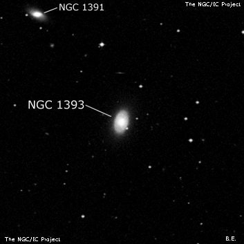 NGC 1393 - спиральная галактика с баром. Описание NGC 1393:, Галактика в созвездии Эридан
