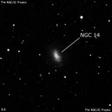 NGC 14 - галактика неправильной формы. Описание NGC 14:, Галактика в созвездии Пегас