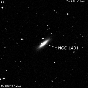 NGC 1401 - спиральная галактика с баром. Описание NGC 1401:, Галактика в созвездии Эридан