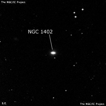 NGC 1402 - спиральная галактика с баром. Описание NGC 1402:, Галактика в созвездии Эридан