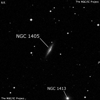 NGC 1405 - линзовидная галактика. Описание NGC 1405:, Галактика в созвездии Эридан