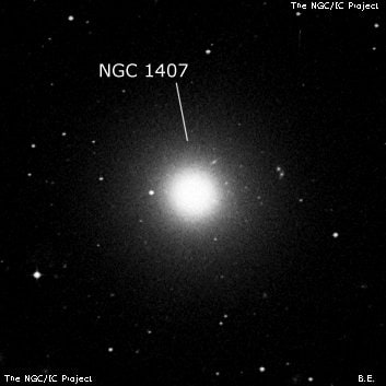 NGC 1407 - эллиптическая галактика. Описание NGC 1407:, Галактика в созвездии Эридан