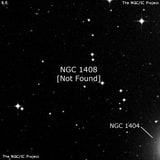 NGC 1408 - по указанным Генри Дрейером координатам, объект повторно не найден; . Описание NGC 1408:, Двойная звезда в созвездии Печь