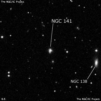 NGC 141 - галактика. Описание NGC 141:, Галактика в созвездии Рыбы