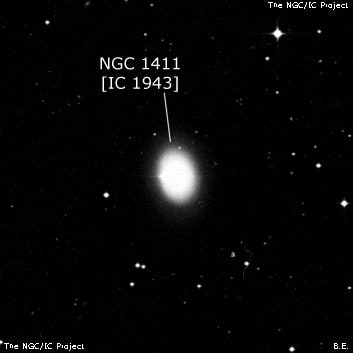 NGC 1411 - галактика. Описание NGC 1411:, Галактика в созвездии Часы