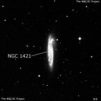 NGC 1421 - спиральная галактика с баром. Описание NGC 1421:, Галактика в созвездии Эридан