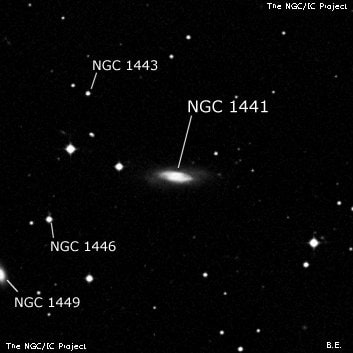 NGC 1441 - спиральная галактика с баром. Описание NGC 1441:, Галактика в созвездии Эридан