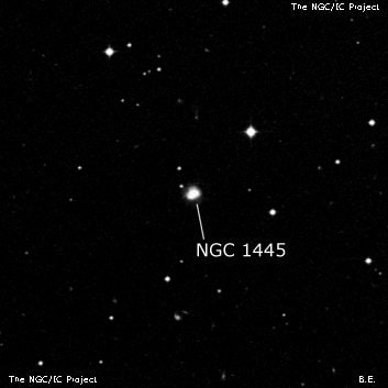 NGC 1445 - эллиптическая галактика. Описание NGC 1445:, Галактика в созвездии Эридан