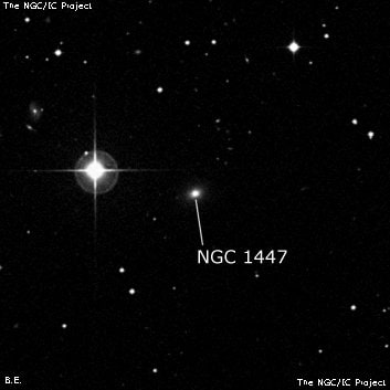 NGC 1447 - линзовидная галактика. Описание NGC 1447:, Галактика в созвездии Эридан