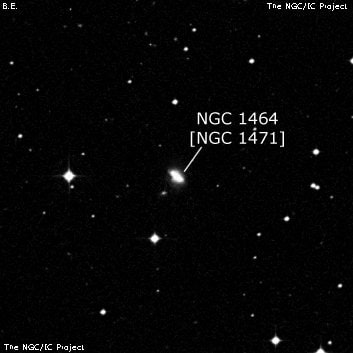 NGC 1464 - галактика. Описание NGC 1464:, Объект глубокого космоса в созвездии Эридан