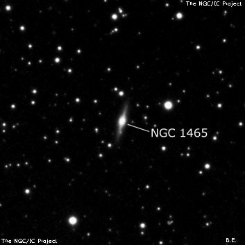 NGC 1465 - линзовидная галактика. Описание NGC 1465:, Галактика в созвездии Персей