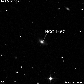 NGC 1467 - линзовидная галактика. Описание NGC 1467:, Галактика в созвездии Эридан