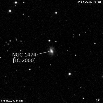 NGC 1474 - спиральная галактика с баром. Описание NGC 1474:, Галактика в созвездии Телец