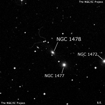 NGC 1478 - линзовидная галактика. Описание NGC 1478:, Галактика в созвездии Эридан
