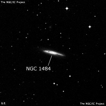 NGC 1484 - спиральная галактика. Описание NGC 1484:, Галактика в созвездии Эридан