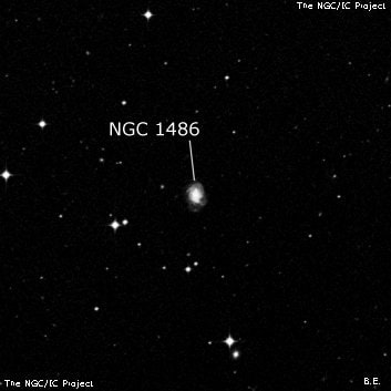 NGC 1486 - спиральная галактика с баром. Описание NGC 1486:, Галактика в созвездии Эридан